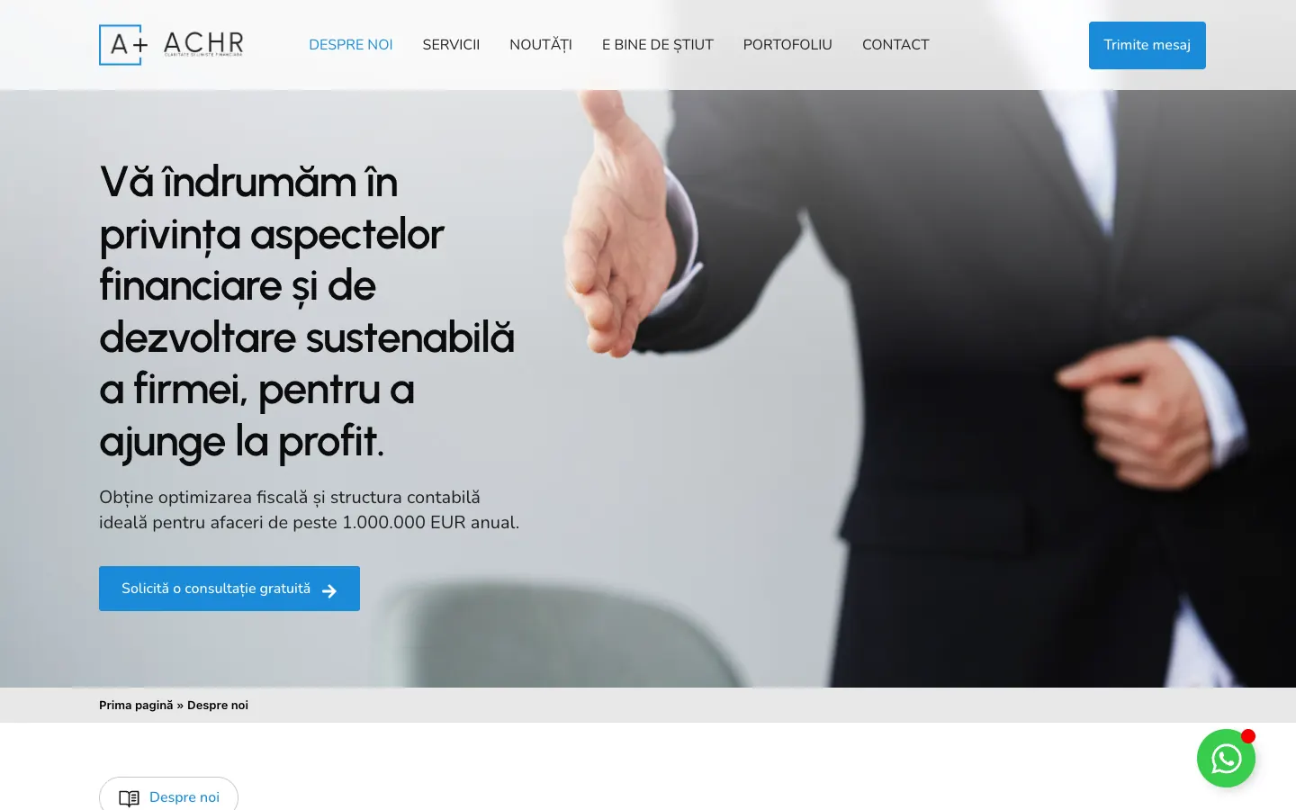 The new ACHR “About us” page, with the founder, the company's numbers and airy text